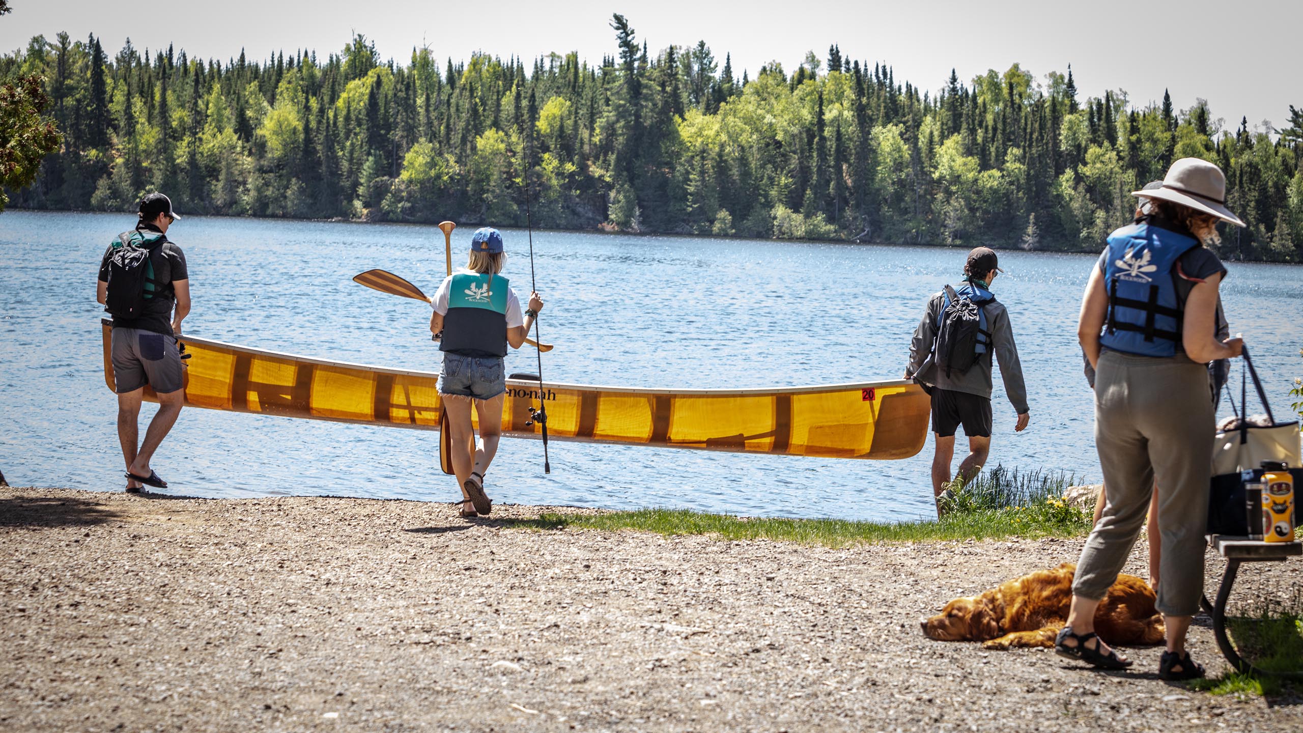 kevlar canoe boundary waters paddle lake fishing pole