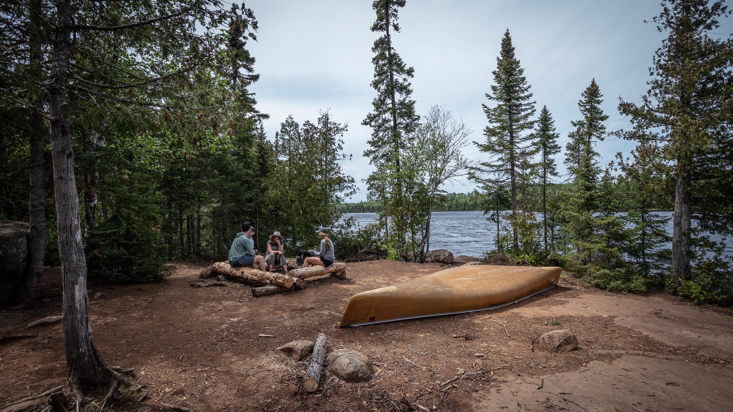 canoe camping boundary waters camp site