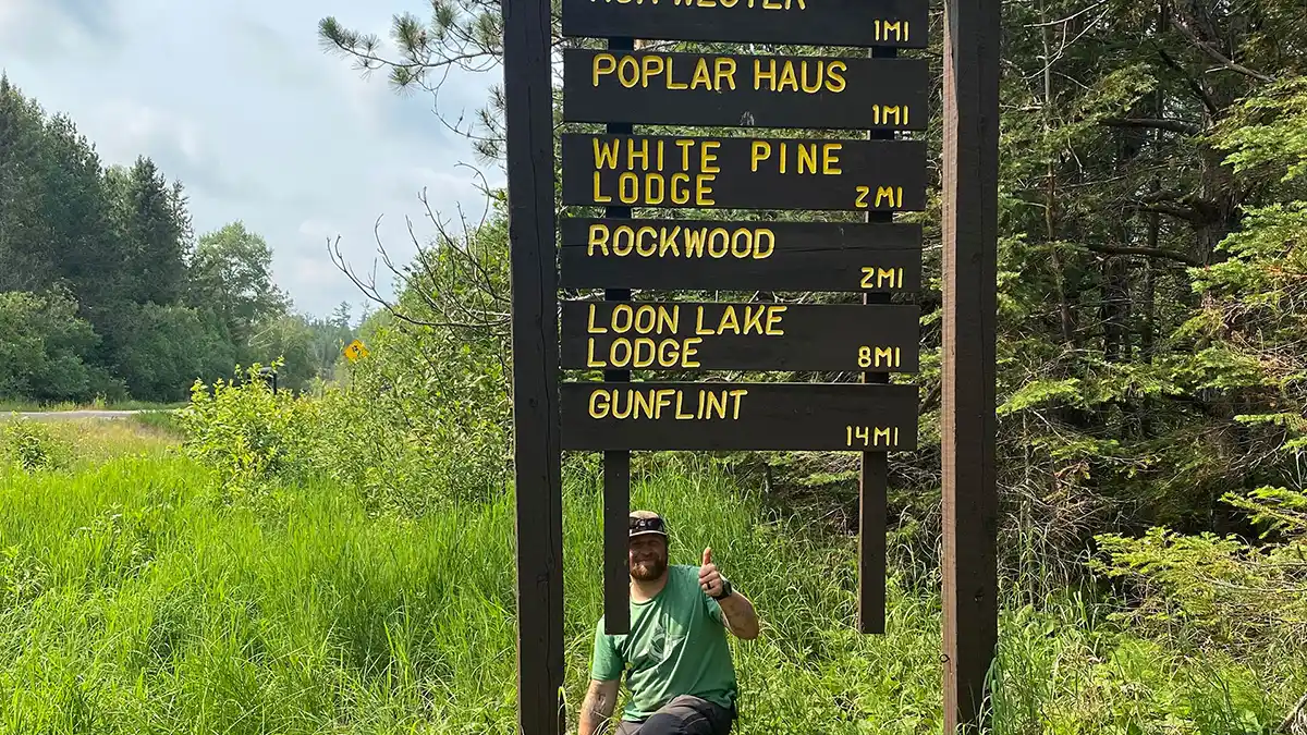 Ladder signs on the gunflint trail scenic byway