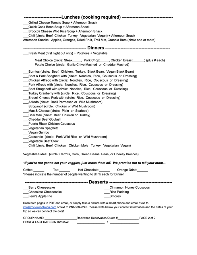 Rockwood--Menu Planner 5