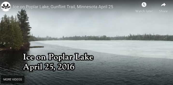 Ice on Poplar Lake,  Gunflint Trail, Minnesota April 25