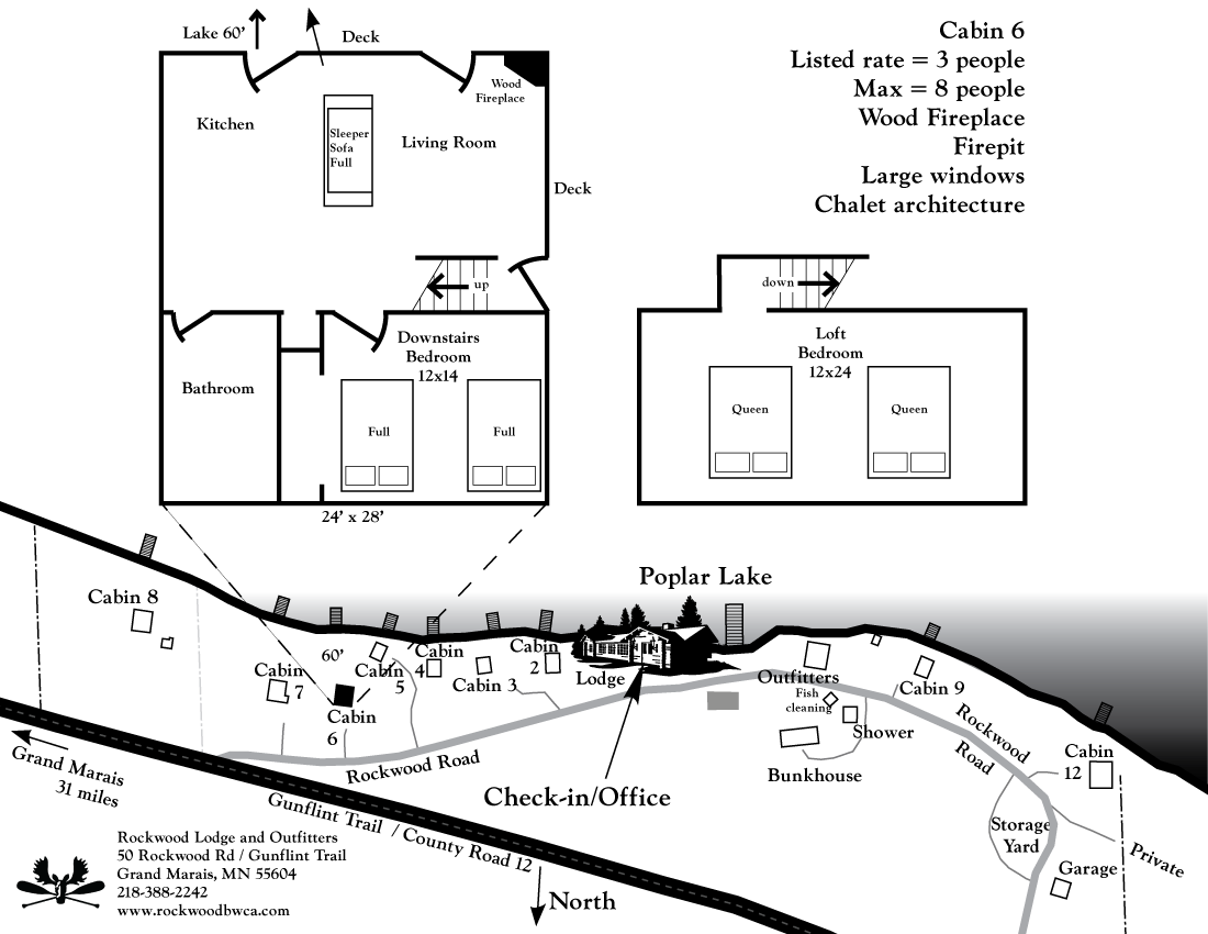 Rockwood--Rockwood Cabin 6 2 Cabin 6 floorplan Rockwood Lodge