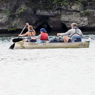 Rockwood--Rockwood Lodge and Outfitters 15 Family of three in a rockwood outfitters kevlar canoe