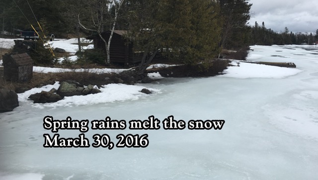 Spring rains melt the snow