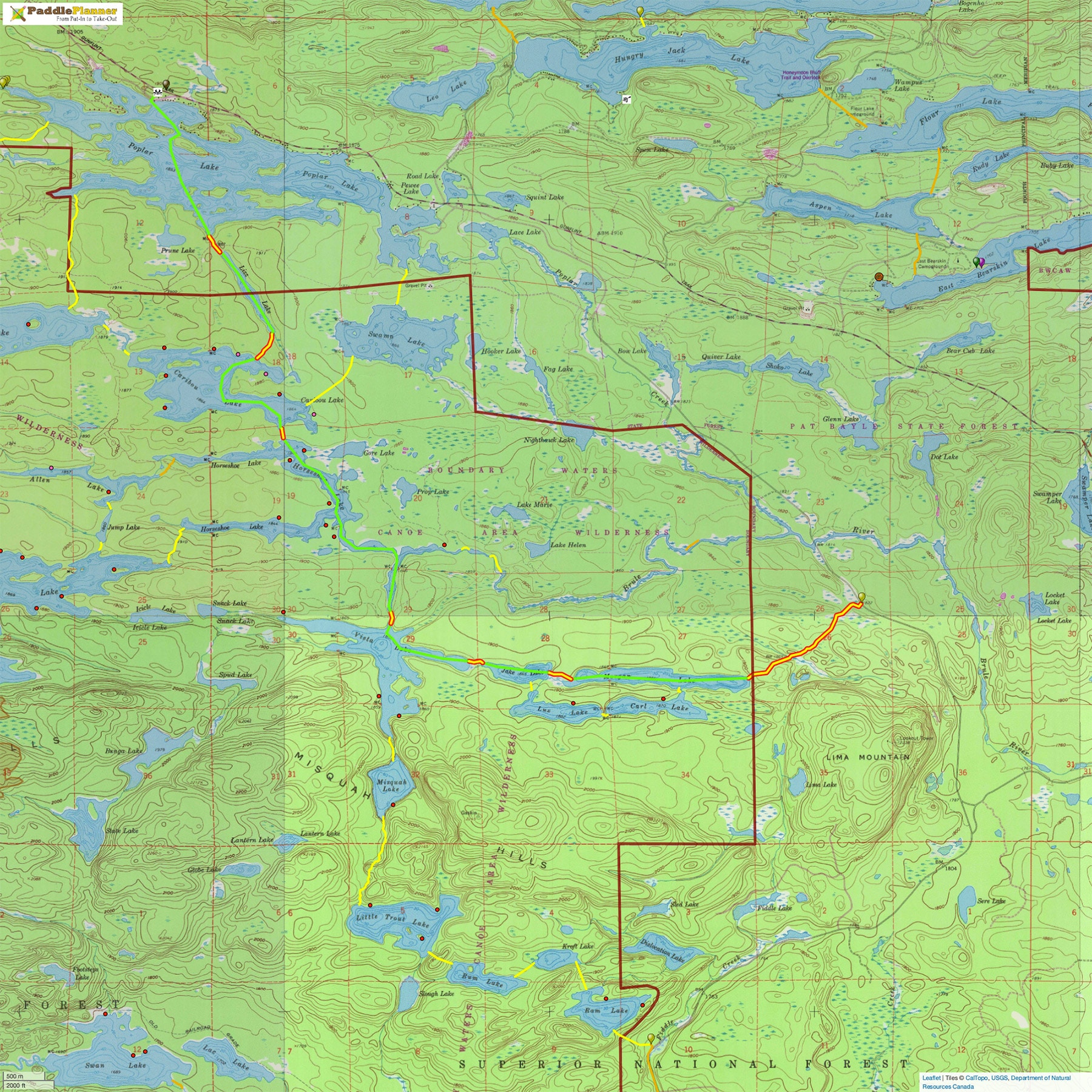 Rockwood Canoe Route Morgan to Poplar